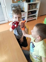 Zdjęcie: Pacynka ze skarpetki.